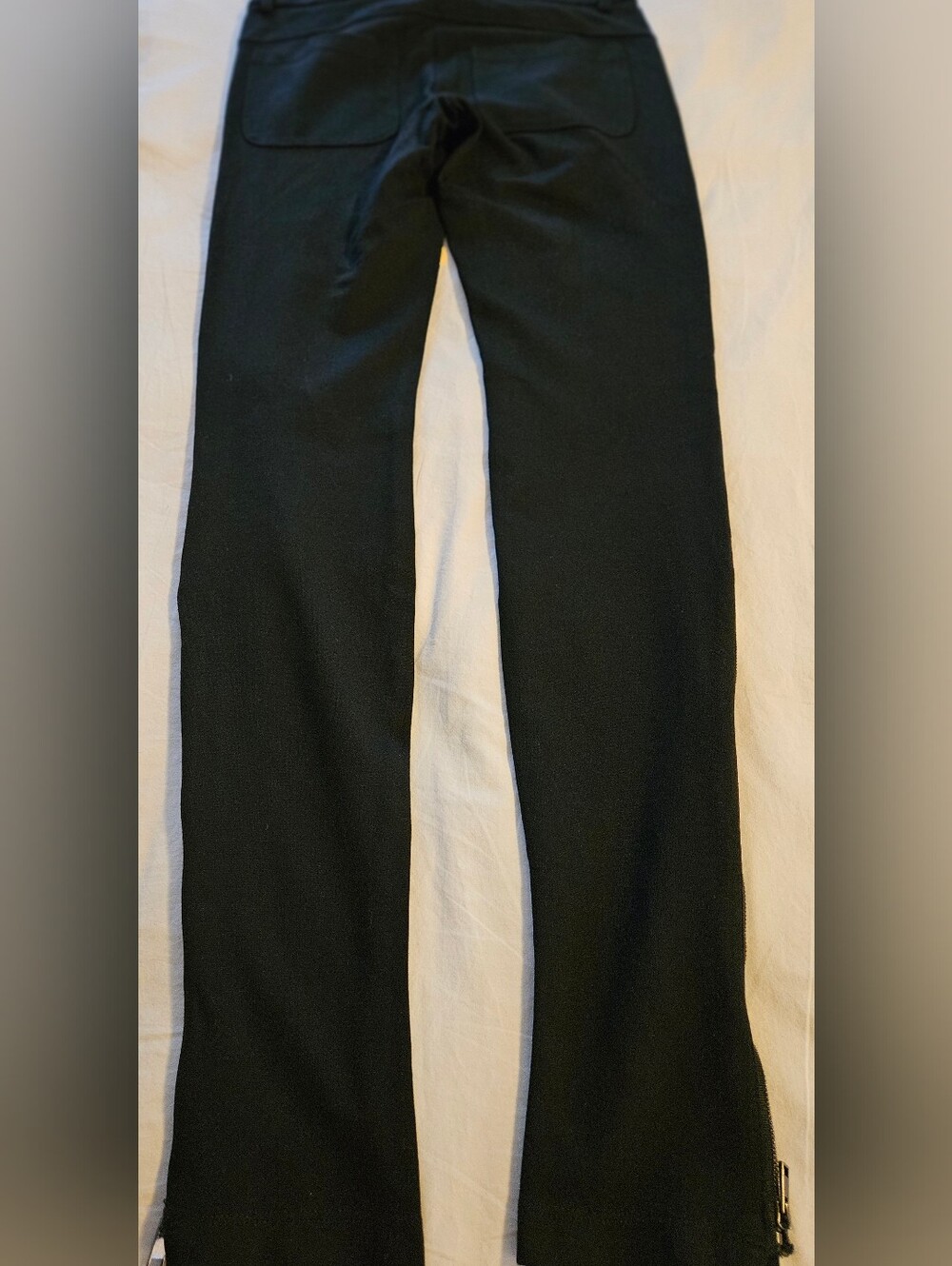 Womens Vince Black Ponte Knit Riding Skinny Ankle Zip Pants 2)